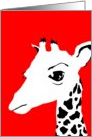 giraffe pop art card