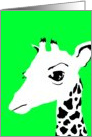 giraffe pop art card