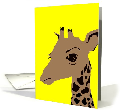 giraffe pop art card (722078)