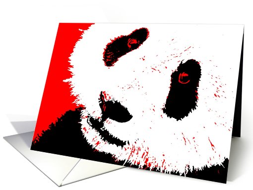 panda bear pop art card (722080)