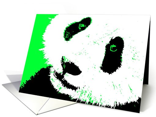 panda bear pop art card (722081)