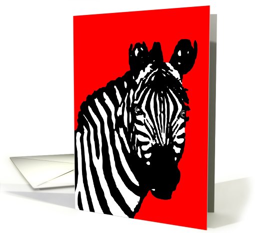 zebra pop art card (722090)
