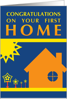 congratulations on your first home : pop art card