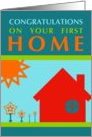 congratulations on your first home : pop art card