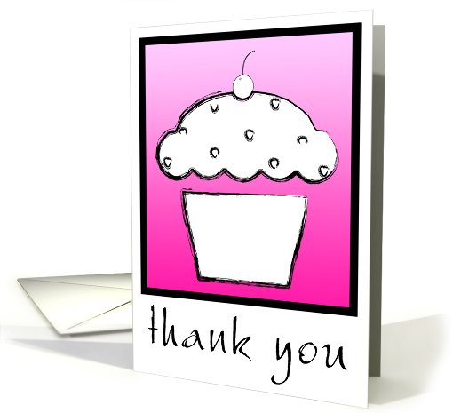 grunge cupcake thank you card (722790)