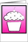 grunge cupcake with heart sprinkles card