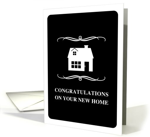 congratulations on your new home : mod house card (722844)