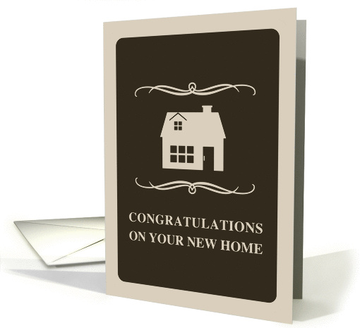 congratulations on your new home : mod house card (722846)
