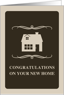 congratulations on your new home : mod house card