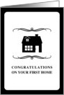 congratulations on your first home : mod house card