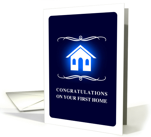 congratulations on your first home : mod house card (722849)