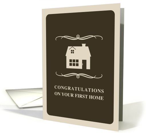 congratulations on your first home : mod house card (722851)