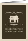 congratulations on your first home : mod house card