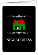 new address : mod christmas home card