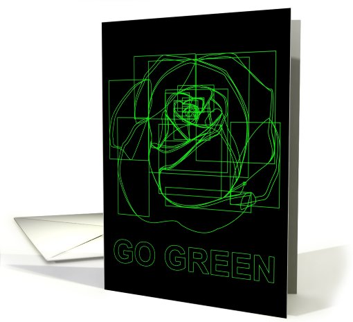 GO GREEN : painting the roses green card (728560)