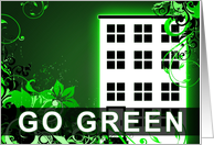 GO GREEN : hi-fi building card
