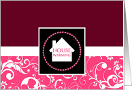 housewarming invitation : professional damask card