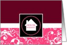 housewarming invitation : professional damask card