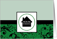 housewarming invitation : professional damask card