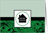 we’re posted announcement : professional damask card
