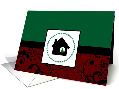 merry christmas from our home to yours : professional damask card