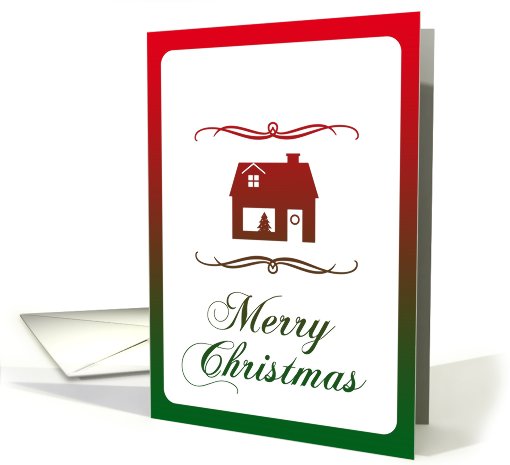 merry christmas from our home to yours : mod home card (732850)
