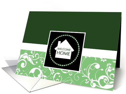 welcome home from military service : professional damask card (732855)