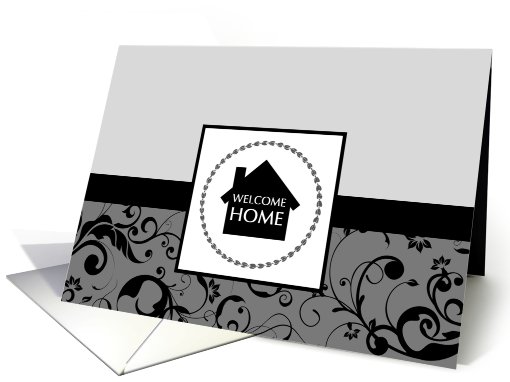 welcome home : professional damask card (732861)