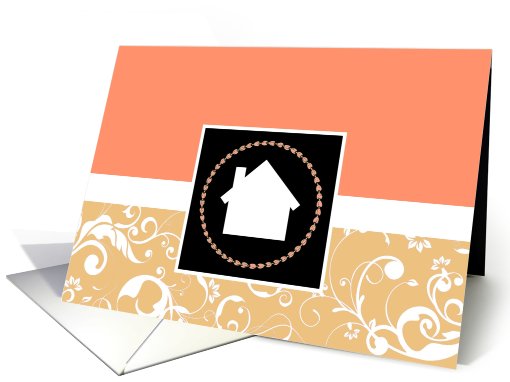 congratulations on your new home! : professional damask card (733322)