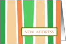 new address : vertical stripes card