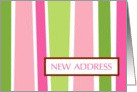 new address : vertical stripes card