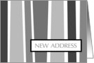 new address : vertical stripes card