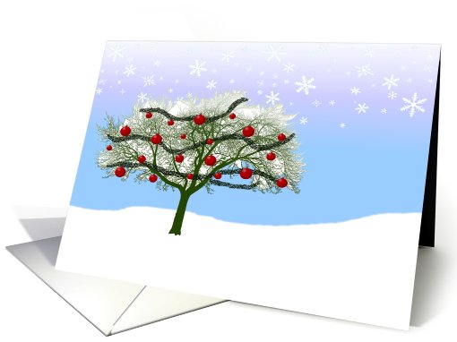 christmas tree new address announcement card (737084)