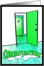 congratulations on your new apartment : comic doorway card