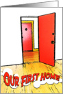 our first home : comic doorway card