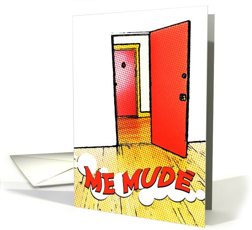 me mudé : comic doorway card (738388)