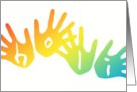 holi hands : festival of color and spring card