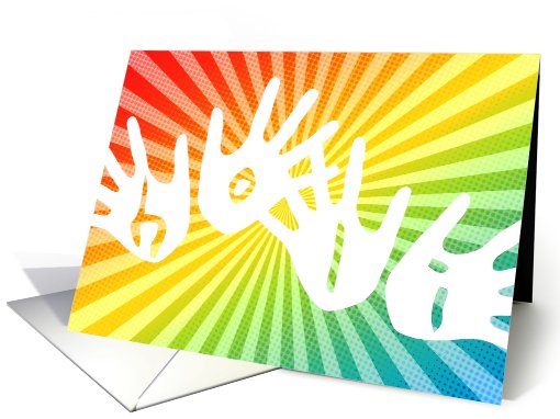 holi hands : festival of color and spring card (738392)