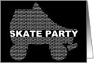 roller skate type stacks party invitations card