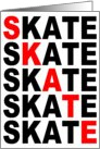 skate type stacks party invitations card