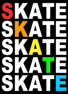 skate type stacks party invitations
