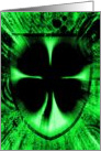 happy st. patrick’s day : shamrock light burst card