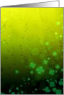 happy st. patrick’s day : shamrock green beer bubbles card