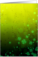 irish shamrock green beer bubbles card