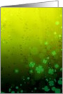 irish shamrock green beer bubbles card