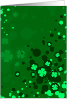 happy st. patrick’s day : irish shamrock green beer bubbles card