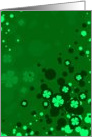happy st. patrick’s day : irish shamrock green beer bubbles card