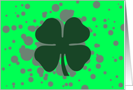 irish shamrock bubbles card