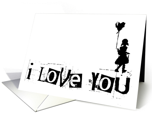 i love you : walk your heart : happy valentine's day card (745597)