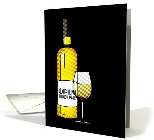 open house : halftone comic wine card (746123)